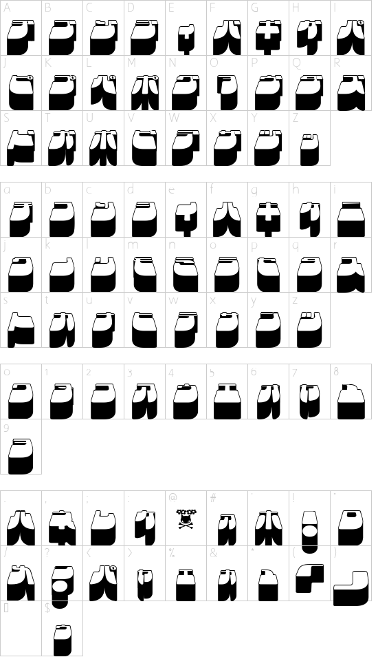 Frigate Katakana - 3D Character Map