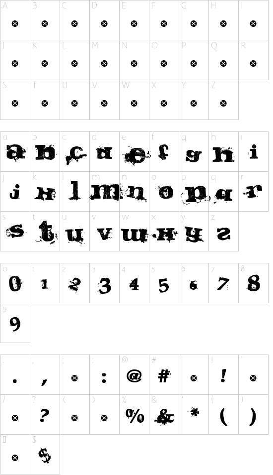 Guilty Character Map