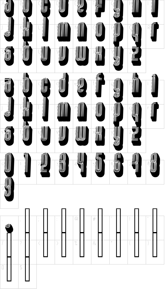 disco 3 Character Map