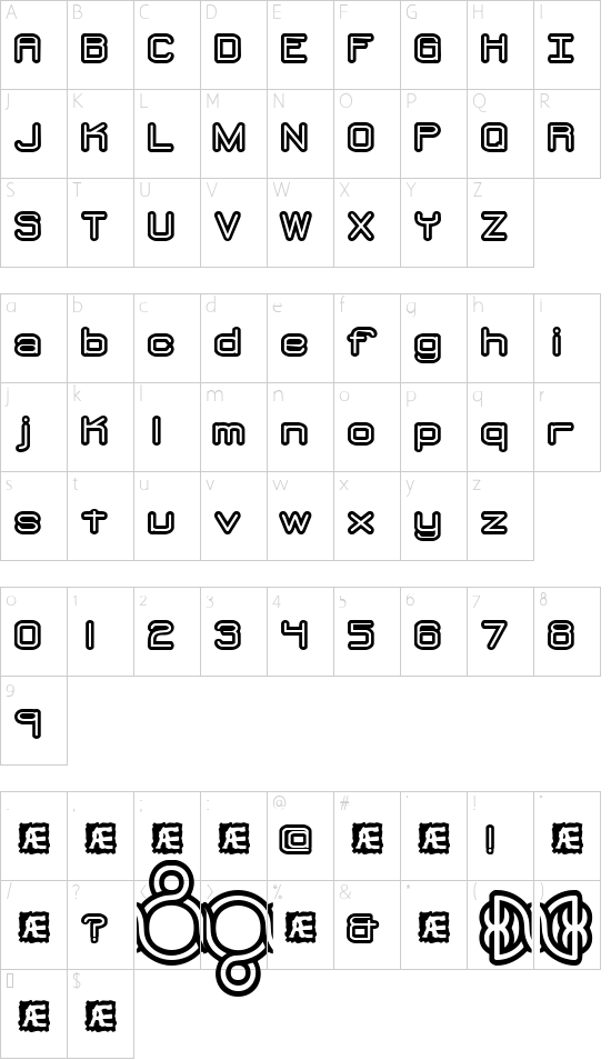 Loopy (BRK) Character Map