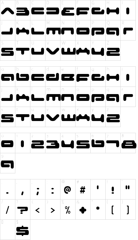 Senior Service Character Map