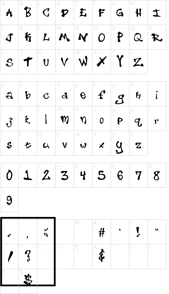 Put Another One In Character Map