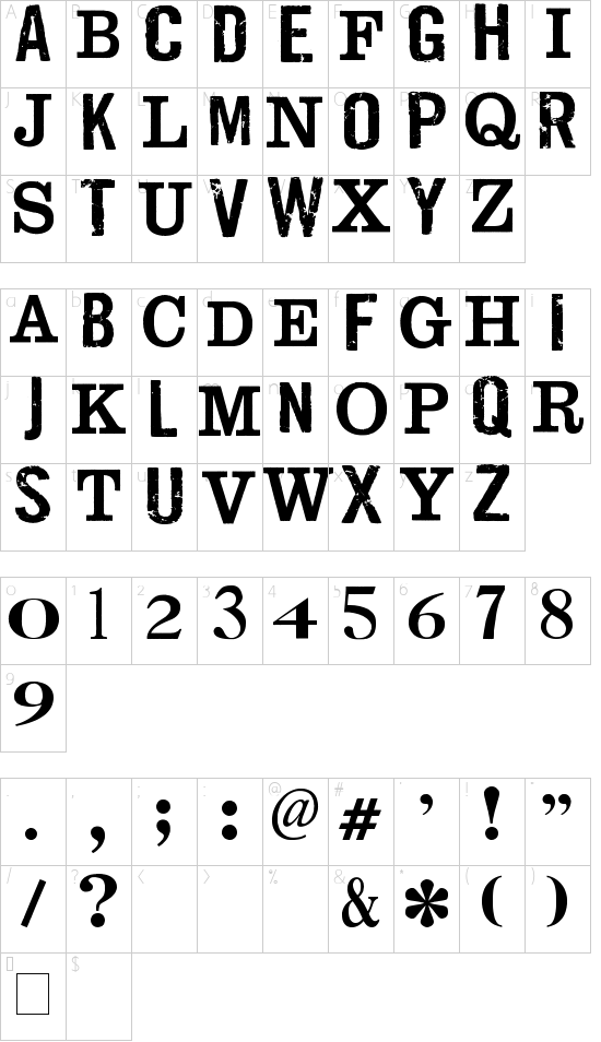 character map