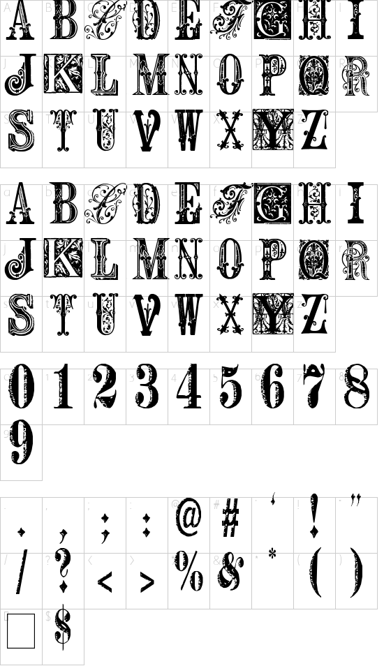 Rage Character Map