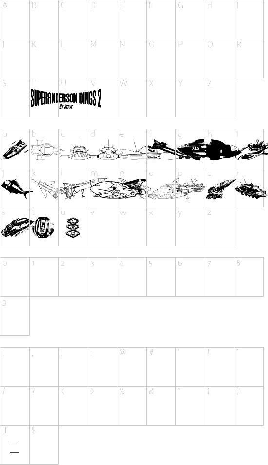 Anderson Dings 2 Character Map